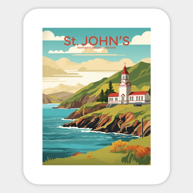 ST JOHNS Sticker by MarkedArtPrints